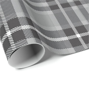 Grå Tartan Presentpapper