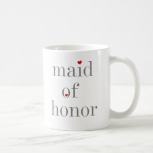 Grå textmaid of honor kaffemugg