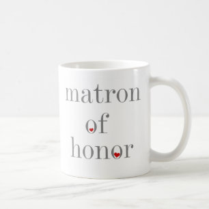 Grå textMatron av heder Kaffemugg