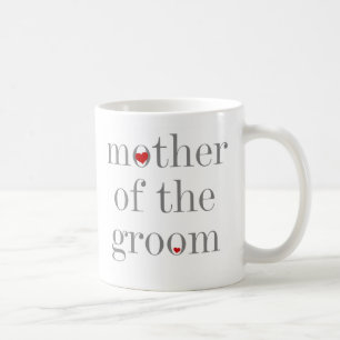 Grå textmor av brudgummen kaffemugg