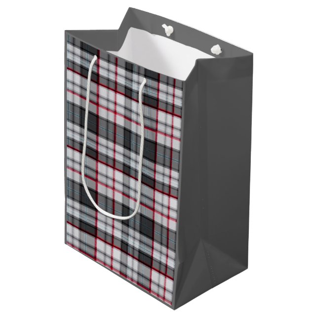 Grå texturerad tartanplaid  (Framsidan Vinklad)