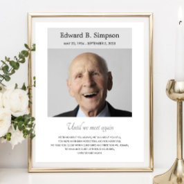 Grå till vi möts igen - Minnesdikt med foto Poster