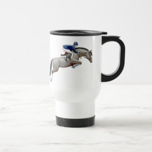 Grå travel mug för jägarejumperhäst resemugg