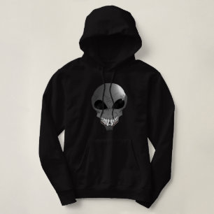 Grå utomjording kvinnors basic sweatshirt med huva tee shirt