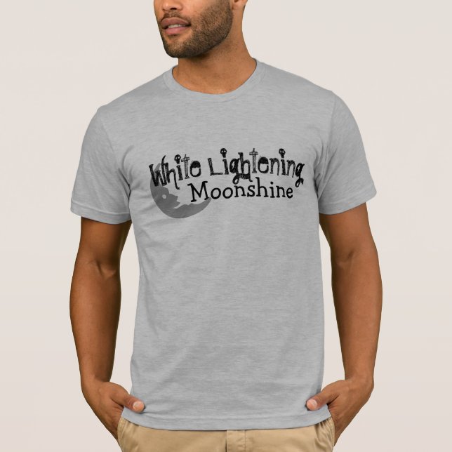 Grå utopierutslagsplats - vitLightening T-shirt (Framsida)