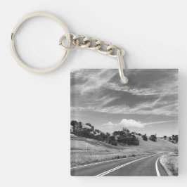 Grå väg Kalifornien Svart och Vitt Fotografi
