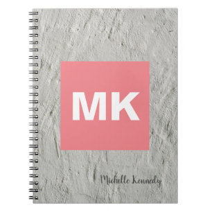Grå vägg Rosa personlig modern professionell Anteckningsbok