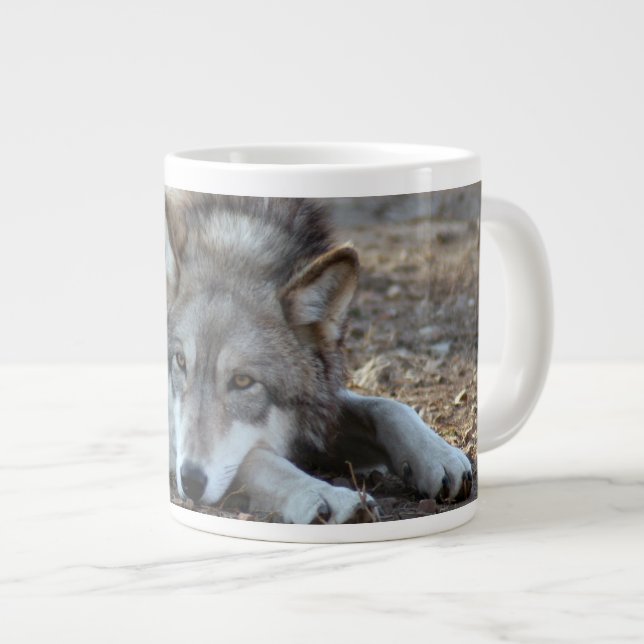 grå-varg-20 jumbo mugg (Framsida höger)