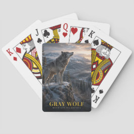 Grå Varg Berg Vildmark DJUR Casinokort