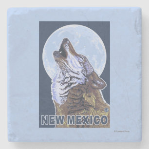 Grå varg HowlingNew Mexico Stenunderlägg