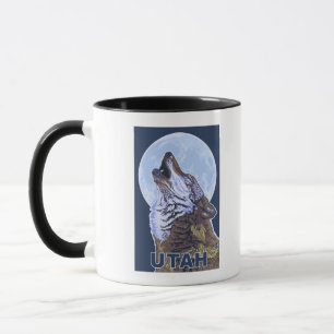 Grå varg HowlingUtah Mugg