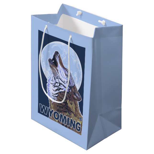Grå varg HowlingWyoming (Framsidan Vinklad)