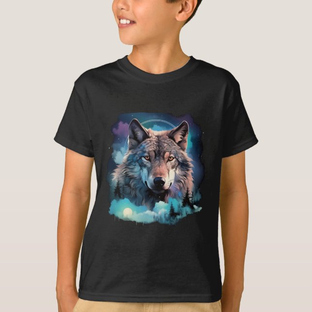 Grå Varg Jaktmarker1 T Shirt (Framsida)