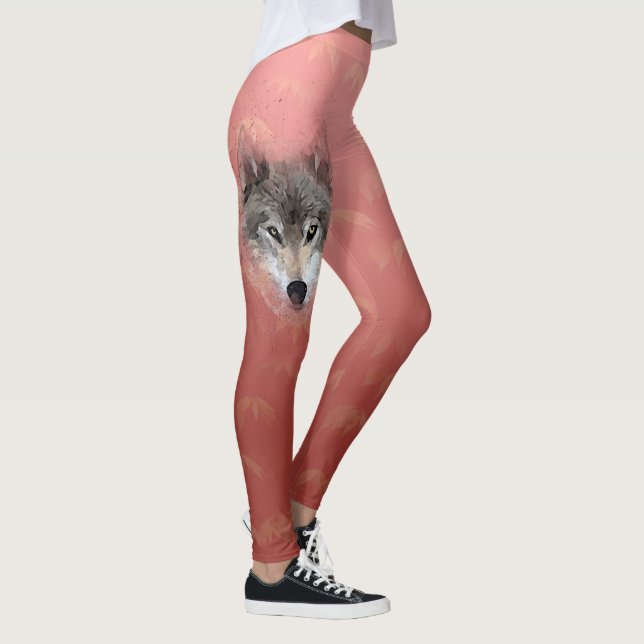 Grå Varg Leggings (Höger)