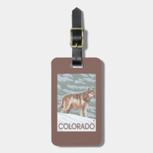 Grå varg StandingColorado Bagagebricka