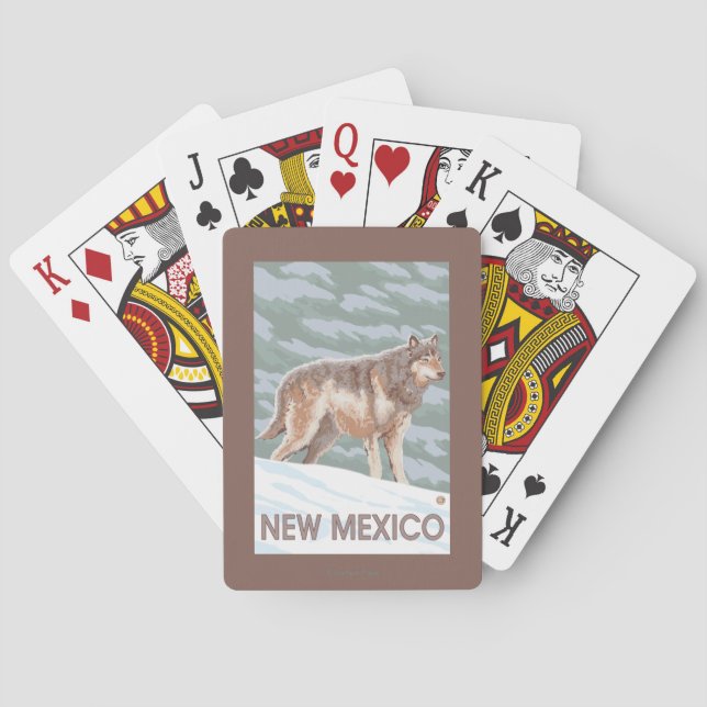 Grå varg StandingNew Mexico Casinokort (Baksidan)