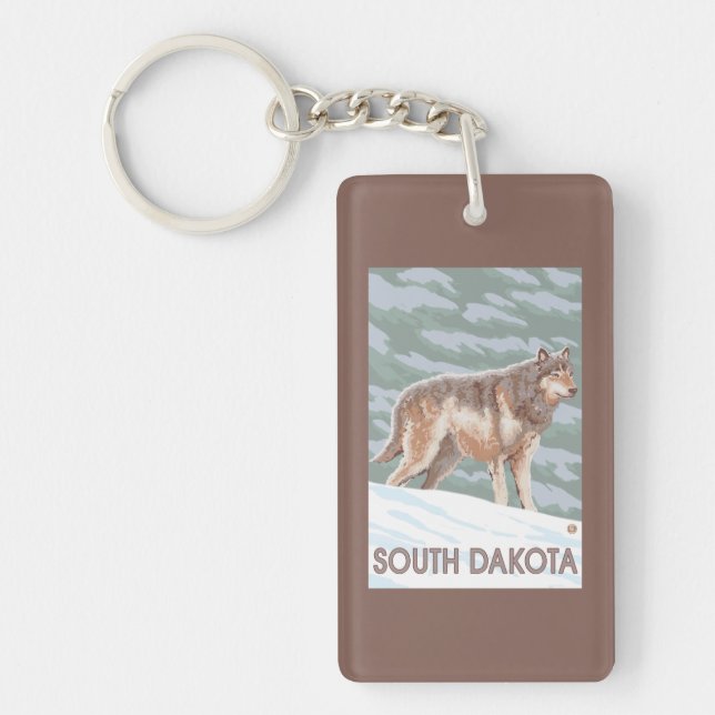 Grå varg StandingSouth Dakota (Framsidan)
