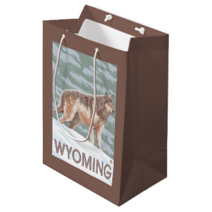 Grå varg StandingWyoming