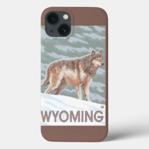 Grå varg StandingWyoming