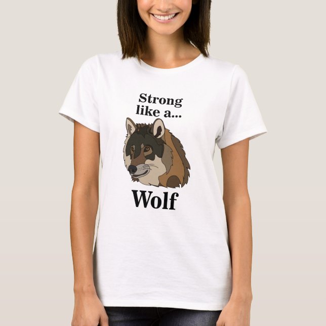 Grå Varg T Shirt (Framsida)