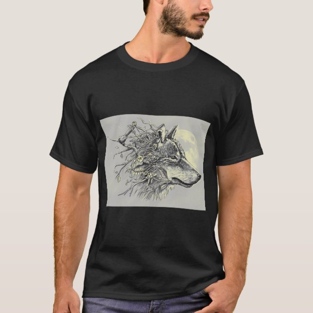 Grå Varg T Shirt (Framsida)