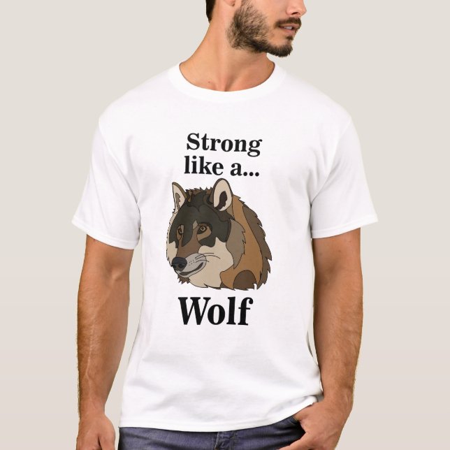 Grå Varg T Shirt (Framsida)