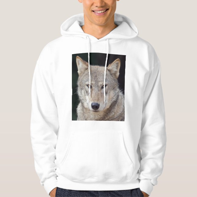 Grå Varg T-shirt Hoodie (Framsida)