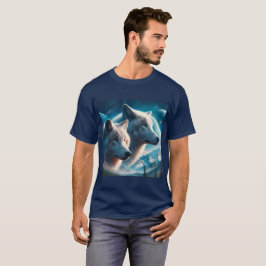 Grå Vargar Blå Herr  T Shirt