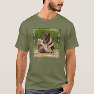 Grå vargvalpar bryter t shirt