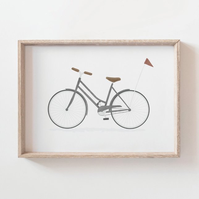 Grå Vintage Cykel Affisch (Skapare uppladdad)