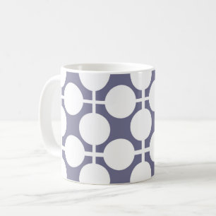 grå vit prickig och rutig mönster kaffemugg