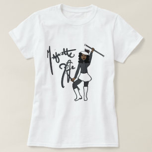 Grå Vit Snurrande Flicka T-Shirt