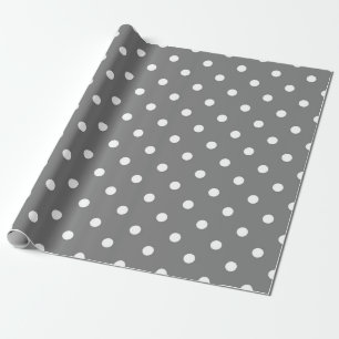 Grå & Vita Prickar Minimal Chic Klassisk Söt Presentpapper