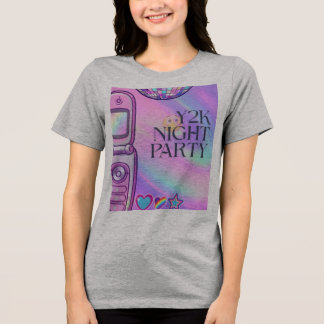Grå Y2K Natt Parti T-Shirt