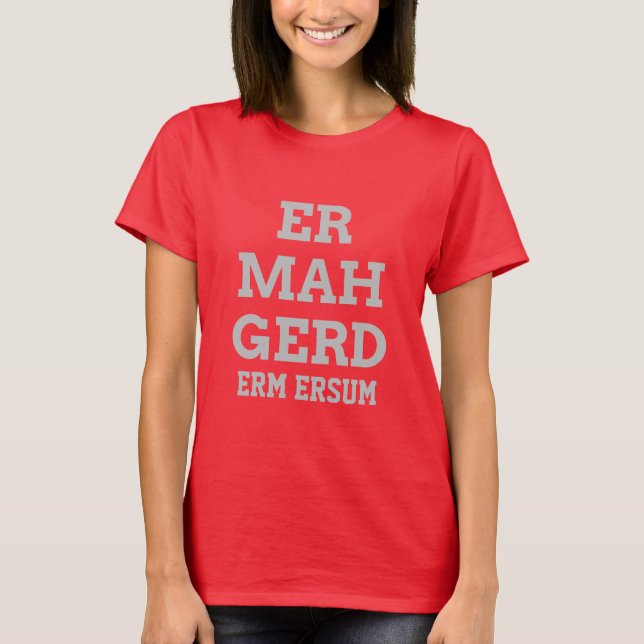 Gråa Ermahgerd kvinna utslagsplats Tee (Framsida)