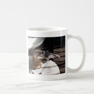 Gråa Jay och sätta en klocka på muggen Kaffemugg