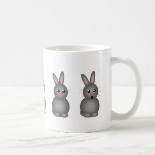 Gråa kaniner kaffemugg