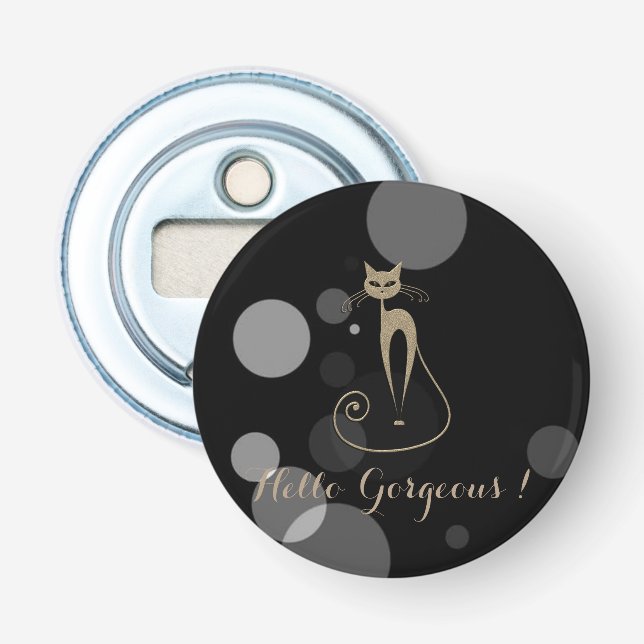 Gråa prickar på svart bakgrund,Katt,Hej underbar Flasköppnare (Framsidan)