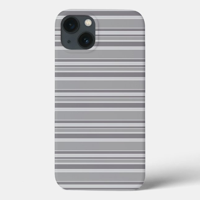 Gråa ränder Case-Mate iPhone-fodral (Baksida)