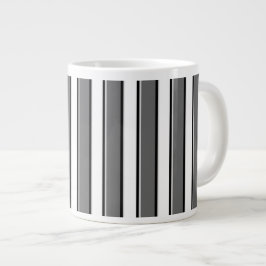 Gråa ränder på vit kaffemugg jumbo mugg