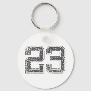 Gråa sportar Jersey #23 Nyckelring