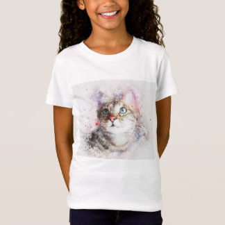 Gråa tabby kattT-tröjaflickor T Shirt