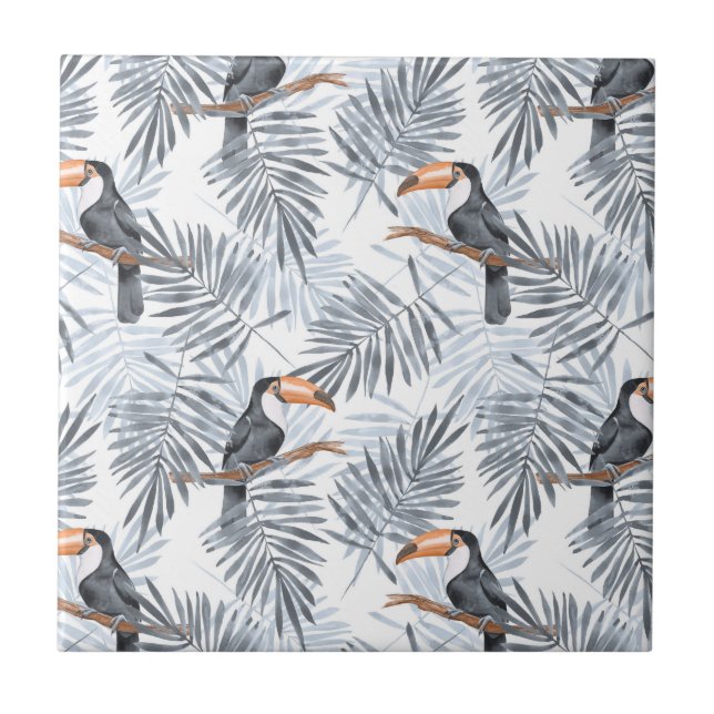 Gråa Toucan Kakelplatta (Framsidan)