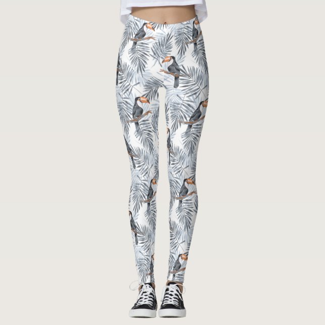 Gråa Toucan Leggings (Framsida)