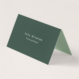 Gråaktig Grönt med vanlig Elegant, minimalistisk Visitkort
