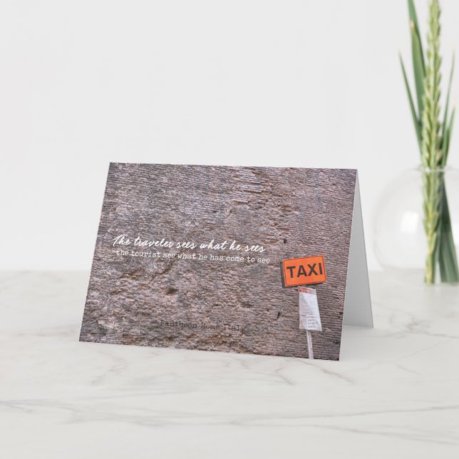 GRAB A CAB-gratulationskort Tack Kort (Framsida)