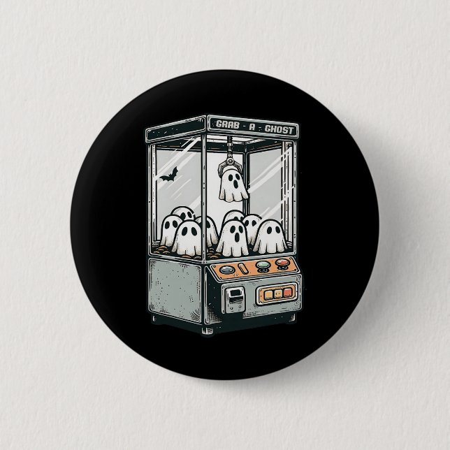 Grab A Ghost Klo Maskin Arcade Funny Halloween K Knapp (Framsida)