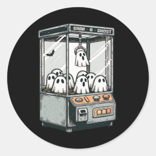 Grab A Ghost Klo Maskin Arcade Funny Halloween K Runt Klistermärke