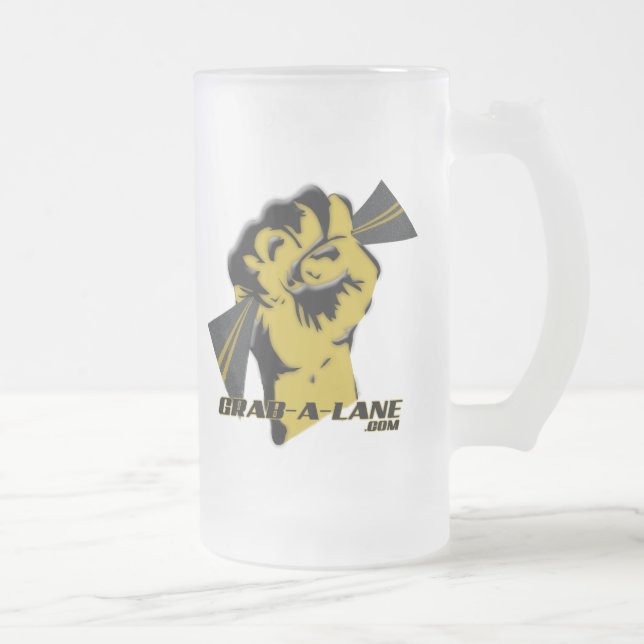 GRAB--A-LANEÖLMUGG 16oz Frostat Ölglas (Höger)