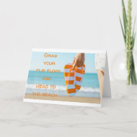 GRAB FLINFLIP FLOPS & HEAD TO BEACH BIRTHDAY CARD